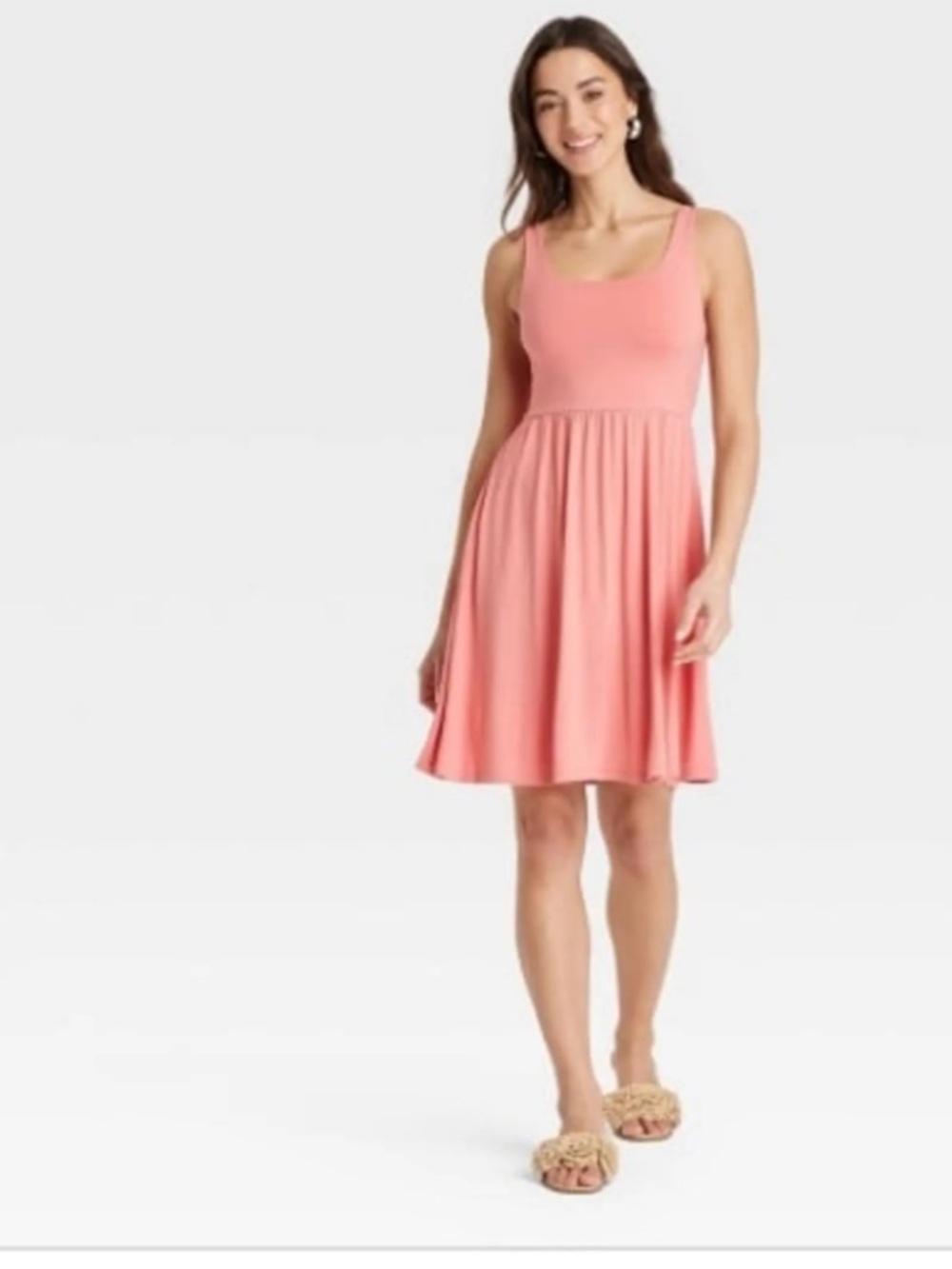 a new day Coral Pink Knit Mini Dress
